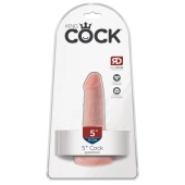 King Cock - Realistyczne Elastyczne Dildo Z Przyssawką 13 CM Jasny Kolor Skóry