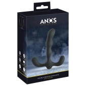 ANOS - Silikonowy Wibrujący 3-Ramienny Stymulator Prostaty Czarny