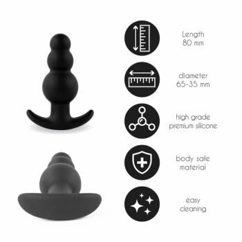 Plug analny - FeelzToys Plugz Butt Plug Black Nr. 1