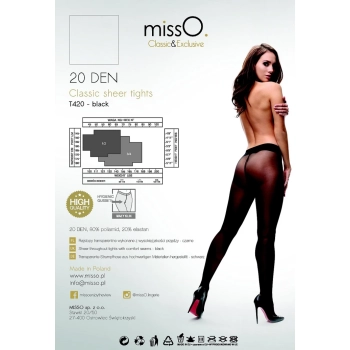 Rajstopy klasyczne - MissO T420 Czarne S