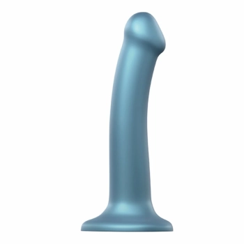 Dildo - Strap-On-Me Mono Density Dildo Metallic Shine Duck Blue