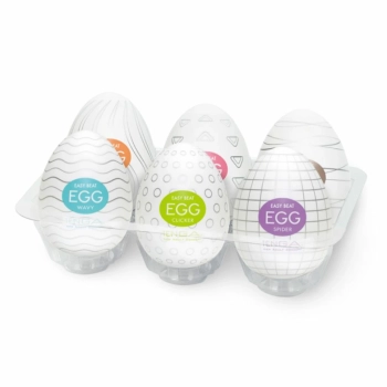 Zestaw sześciu masturbatorów - Tenga Egg 6 Styles Pack Serie 1