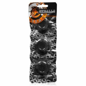 Trzypak pierścieni - Oxballs Ringer of Do-Nut 1 3-pack Black