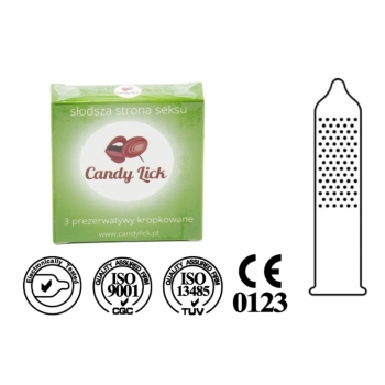 Prezerwatywy Candy Lick kropkowane