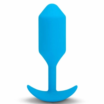 Plug analny wibrujący - B-Vibe Vibrating Snug Plug 3 Blue