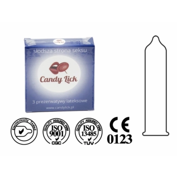 Prezerwatywy Candy Lick zestaw 3x15 sztuk