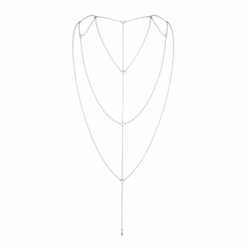 Łańcuszki na plecy i dekolt - Bijoux Indiscrets Magnifique Back & Cleavage Chain Silver