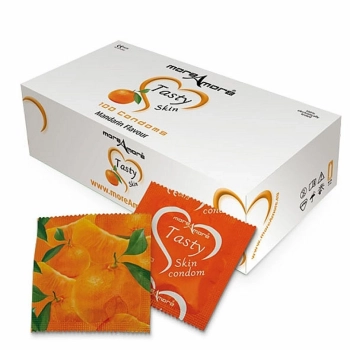 Prezerwatywy MoreAmore Tasty Skin Gift - o zapachu Mandarynki - 1 szt.