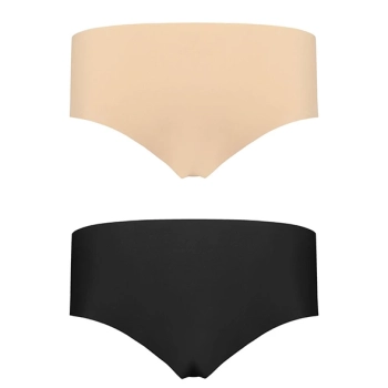 Niewidzialne majtki - Bye Bra Invisible Hipster (Nude & Black 2-Pack) L