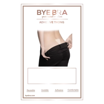 Stringi samonośne - Bye Bra Adhesive Thong Black One Size