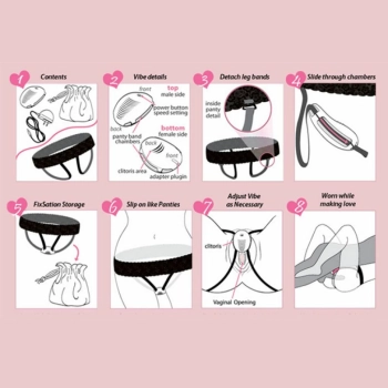 FixSation - Majteczki z wibratorem, rozm. L (EU 42/44) - Couples Pleasure Gift