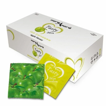 Prezerwatywy MoreAmore Tasty Skin Gift - o zapachu Zielonego Jabłka - 1 szt.