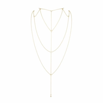 Łańcuszki na plecy i dekolt - Bijoux Indiscrets Magnifique Back & Cleavage Chain Gold