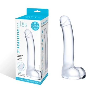 Szklane dildo - Glas Realistic Curved