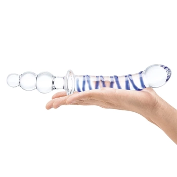 Glas - Podwójne Szklane Dildo Twister