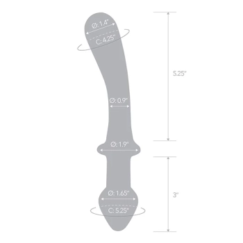 Glas - Podwójne Szklane Dildo Classic