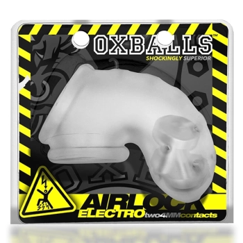 Oxballs - Airlock Electro Air-Lite Klatka Na Penisa Elektro Przezroczysta