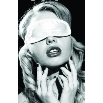 Opaska na oczy jasnoróżowa - S&M Satin Blindfold Light Pink
