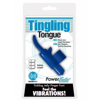 Wibrator na palec - PowerBullet Tingling Tongue Blue