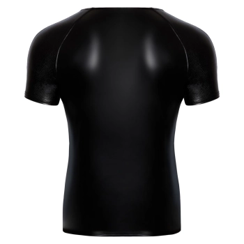 Noir - Seksowna Męska Koszulka Czarny Mat XL