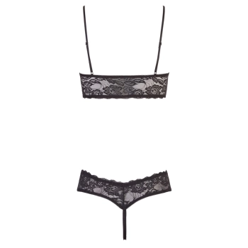 Cottelli LINGERIE - Gorący 2-Częsciowy Komplecik Z Otwartym Kroczem S