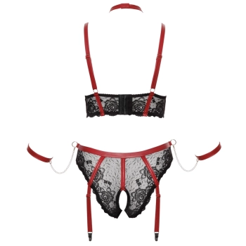 Cottelli Bondage - Seksowny 2-Częściowy Komplecik Z Delikatnej Koronki 3XL