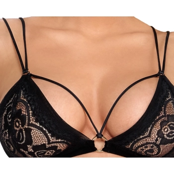 Cottelli LINGERIE - Koronkowy 2-Częściowy Komplecik Biustonosz I Figi L