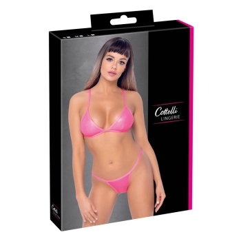 Cottelli LINGERIE - Seksowne 2-Częściowe Różowe Bikini L