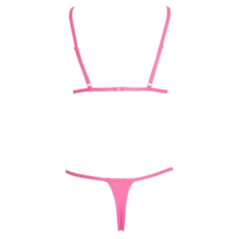 Cottelli LINGERIE - Seksowne 2-Częściowe Różowe Bikini L