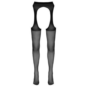 Cottelli LEGWEAR - Rajstopy Z Wyglądem Pasa Do Pończoch Czarne L/XL