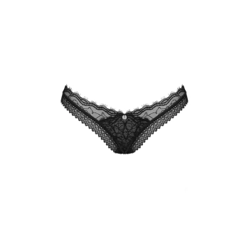 Obsessive - Seksowne Czarne Koronkowe Stringi Medilla XS/S