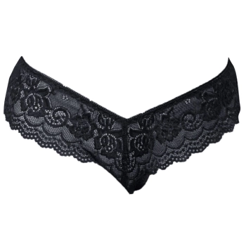 Cottelli LINGERIE - Wysokie Stringi Z Delikatnej Elastycznej Koronki XL