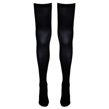 Cottelli LEGWEAR - Czarne Pończochy Z Siateczką Z Tyłu M/L