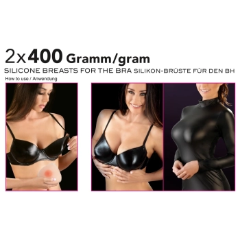 Cottelli ACCESSOIRES - Silikonowe Realistyczne Wkładki Do Piersi 400 g