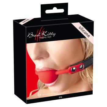 Bad Kitty - Czerwony Silikonowy Knebel