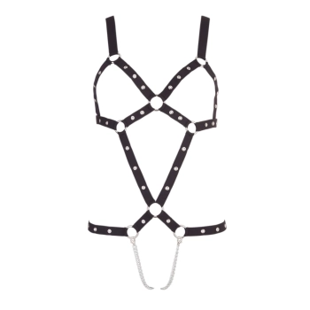Bad Kitty - Seksowne Body Z Paseczków Otwarte Czarne S-L