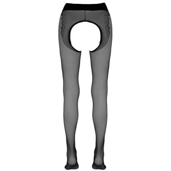 Cottelli LEGWEAR - Jedwabiste Rajstopy Z Otwartym Kroczem 4