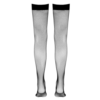 Cottelli LEGWEAR - Seksowne Klasyczne Czarne Pończochy Kabaretki XL