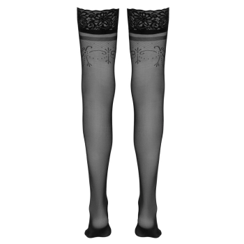 Cottelli LEGWEAR - Seksowne Pończochy Z Koronką I Eleganckimi Wzorami 3