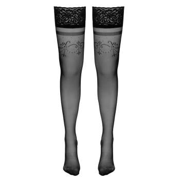 Cottelli LEGWEAR - Seksowne Pończochy Z Koronką I Eleganckimi Wzorami 3