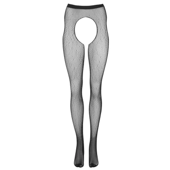 Cottelli LEGWEAR - Rajstopy Do Pończoch Z Siateczki Z Brokatowymi Kamieniami S-L