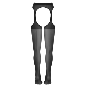 Cottelli LEGWEAR - Czarne Rajstopy Do Pończoch Z Delikatną Koronką 2