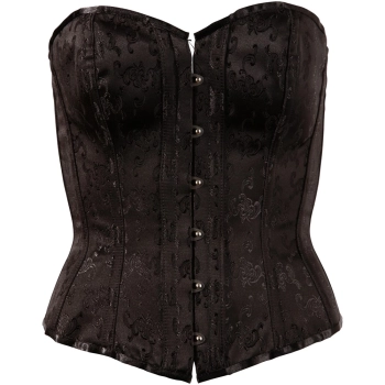 Cottelli PARTY - Seksowny Gorset Z Brokatem Czarny XL
