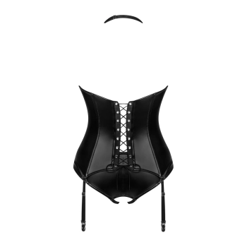 Obsessive - Seksowny Gorset i Stringi Viranes Czarne XS/S