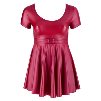 Cottelli CURVES - Mini Sukienka Z Dekoltem Czerwona 4XL
