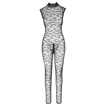 Cottelli LINGERIE - Seksowne Koronkowy Kombinezon Bez Rękawów Czarny S