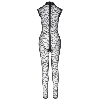 Cottelli LINGERIE - Seksowne Koronkowy Kombinezon Bez Rękawów Czarny XL