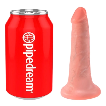 King Cock - Realistyczne Elastyczne Dildo Z Przyssawką 13 CM Jasny Kolor Skóry