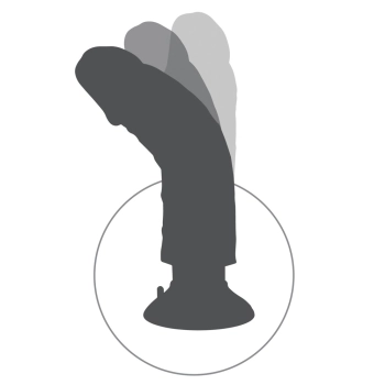 King Cock - Realistyczny Wibrator Jak Naturalny Penis Z Przyssawką 20 CM Jasny Kolor Skóry