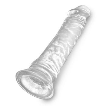 King Cock Clear - Realistyczne Dildo Z Przyssawką Przezroczyste 20 CM